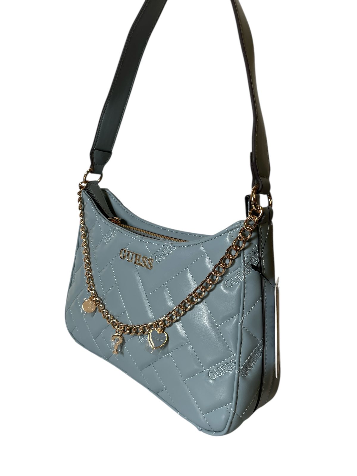 Bolsa GUESS Azul con Cadena y Dijes